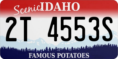 ID license plate 2T4553S