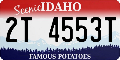 ID license plate 2T4553T