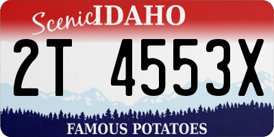 ID license plate 2T4553X