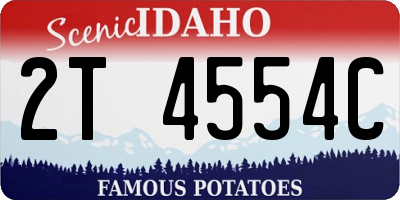 ID license plate 2T4554C