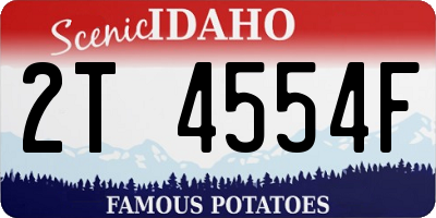 ID license plate 2T4554F