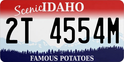ID license plate 2T4554M