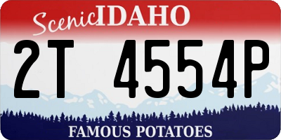 ID license plate 2T4554P