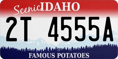 ID license plate 2T4555A