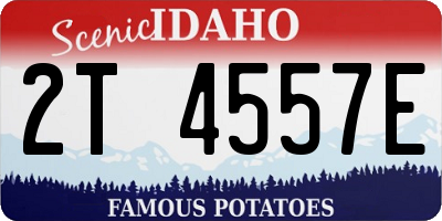 ID license plate 2T4557E