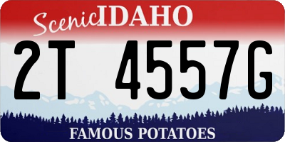 ID license plate 2T4557G