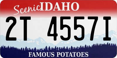 ID license plate 2T4557I