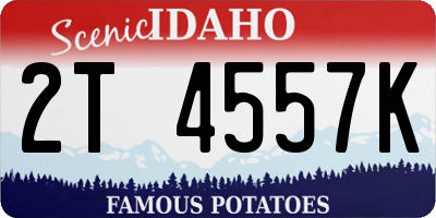 ID license plate 2T4557K