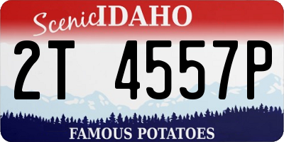 ID license plate 2T4557P