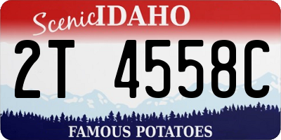ID license plate 2T4558C