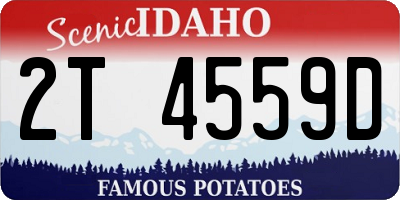 ID license plate 2T4559D