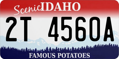 ID license plate 2T4560A