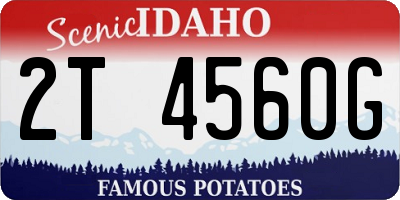 ID license plate 2T4560G