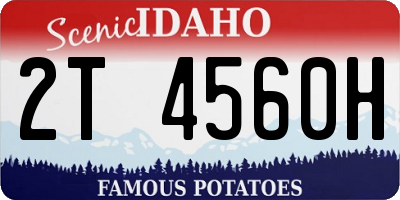 ID license plate 2T4560H