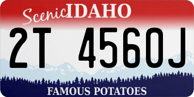ID license plate 2T4560J