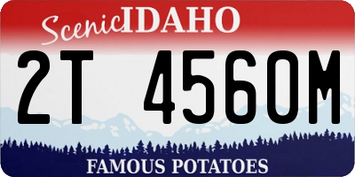 ID license plate 2T4560M