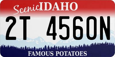 ID license plate 2T4560N