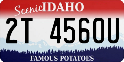 ID license plate 2T4560U