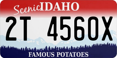 ID license plate 2T4560X