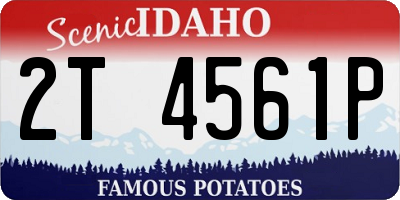 ID license plate 2T4561P
