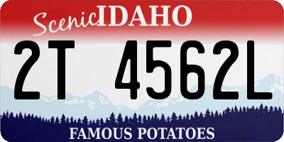 ID license plate 2T4562L