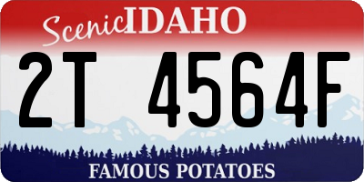 ID license plate 2T4564F