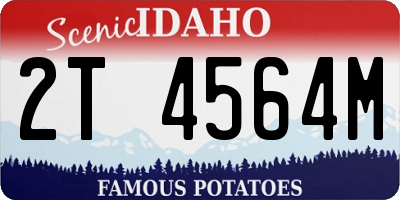 ID license plate 2T4564M