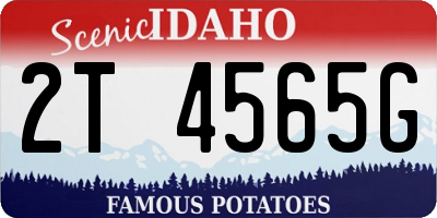 ID license plate 2T4565G