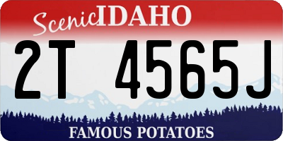ID license plate 2T4565J