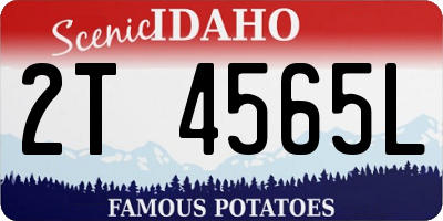 ID license plate 2T4565L