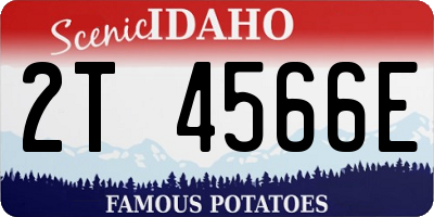 ID license plate 2T4566E