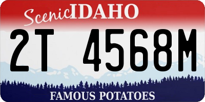 ID license plate 2T4568M