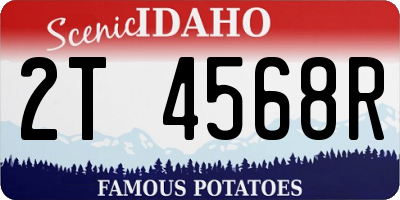 ID license plate 2T4568R