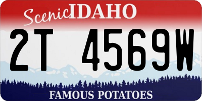 ID license plate 2T4569W