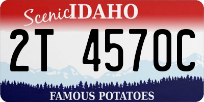 ID license plate 2T4570C
