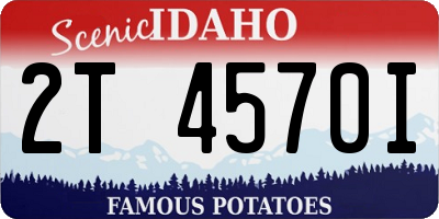 ID license plate 2T4570I