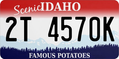 ID license plate 2T4570K
