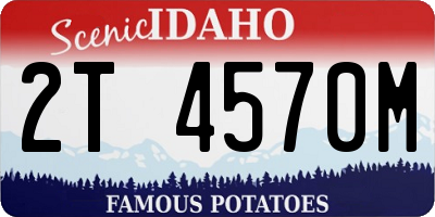 ID license plate 2T4570M