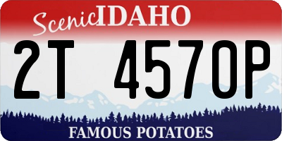 ID license plate 2T4570P