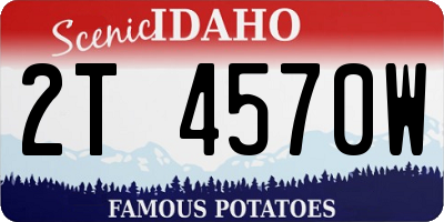 ID license plate 2T4570W