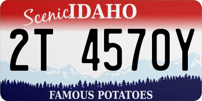 ID license plate 2T4570Y