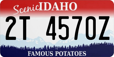 ID license plate 2T4570Z