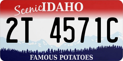 ID license plate 2T4571C