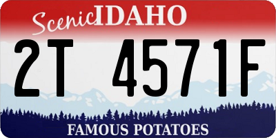 ID license plate 2T4571F