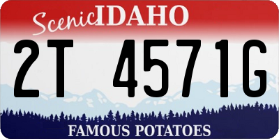 ID license plate 2T4571G