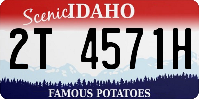 ID license plate 2T4571H