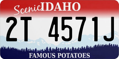 ID license plate 2T4571J