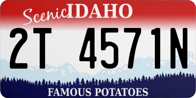 ID license plate 2T4571N
