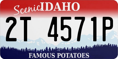 ID license plate 2T4571P