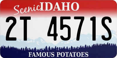 ID license plate 2T4571S